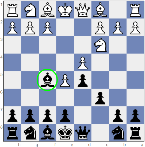 Caro-Kann Defense, bishop often develops to f5 or g4